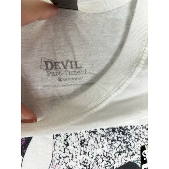 The Devil Is a Part-Timer Shirt Mens Short Sleeve Anime White Crunchyroll Small - Picture 8 of 10